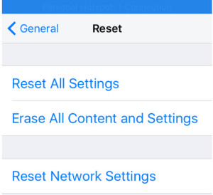 Reset APN Settings iPhone 7