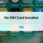 No SIM card installed error